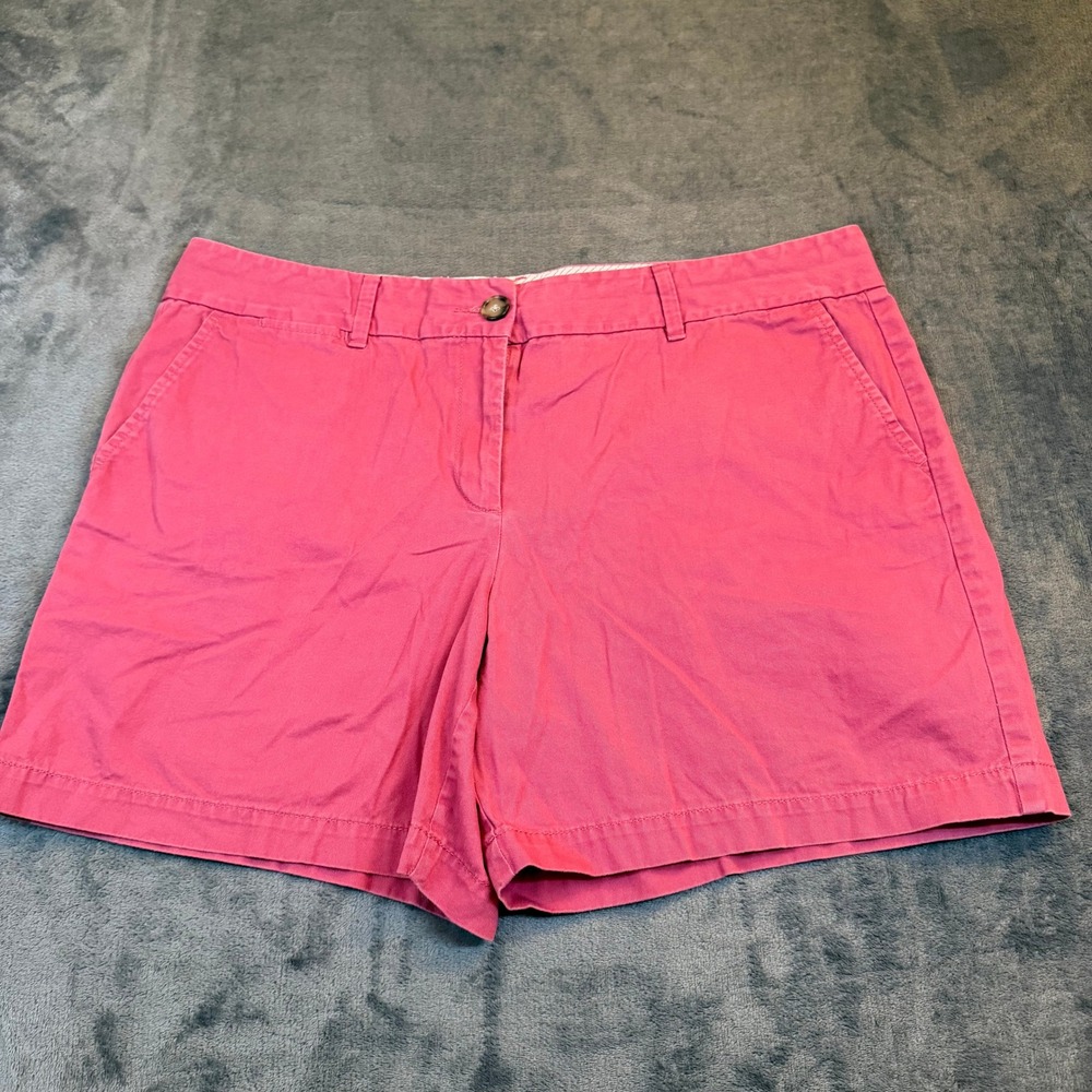 Ann Taylor Loft Chino Shorts Womens Size 14 Pink Casual Summer Pockets